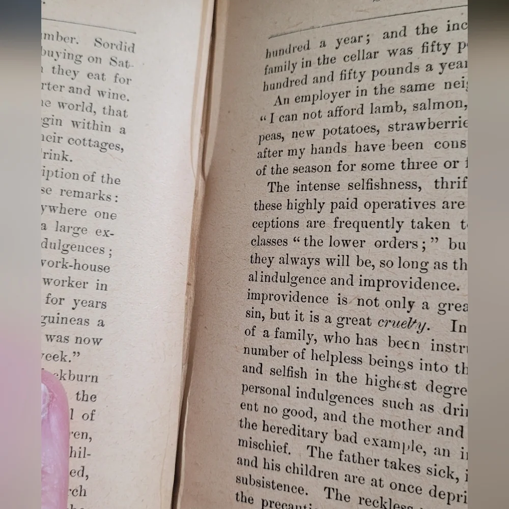 Antique 1800s Book Thrift by Samuel Smiles | Embossed Hardcover